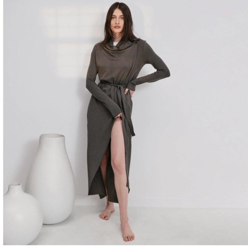 Lunya The Robe, Grey, Size Medium